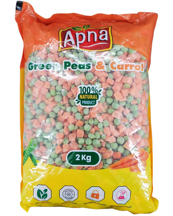 Apna Green Peas & Carrots- 6x2 kg