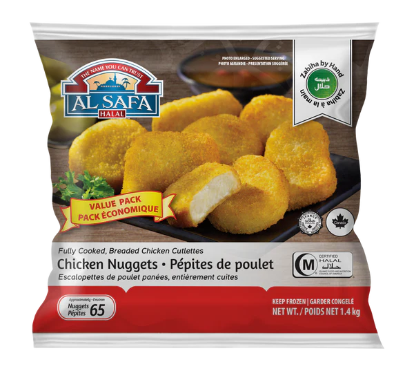 AlsafaChicken Nuggets Fully Cooked (Value Pack)- 1.4kg