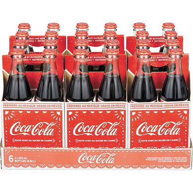 Coca Cola Mexican Glass Bottles -24 x 350ml