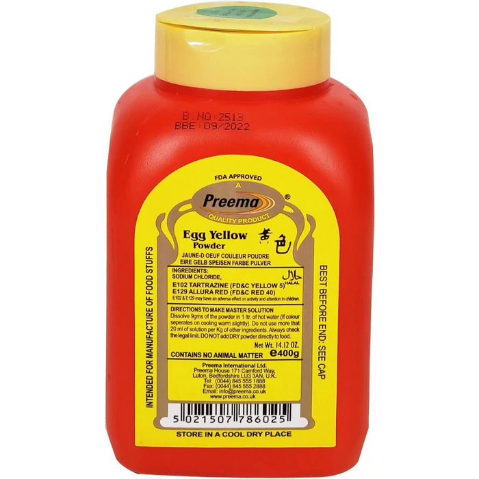 Preema- Lemon Yellow Colour- 1x500g