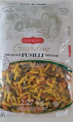 Griss Pasta - Tricolour  Fusili Pasta - 2.27Kg - Each