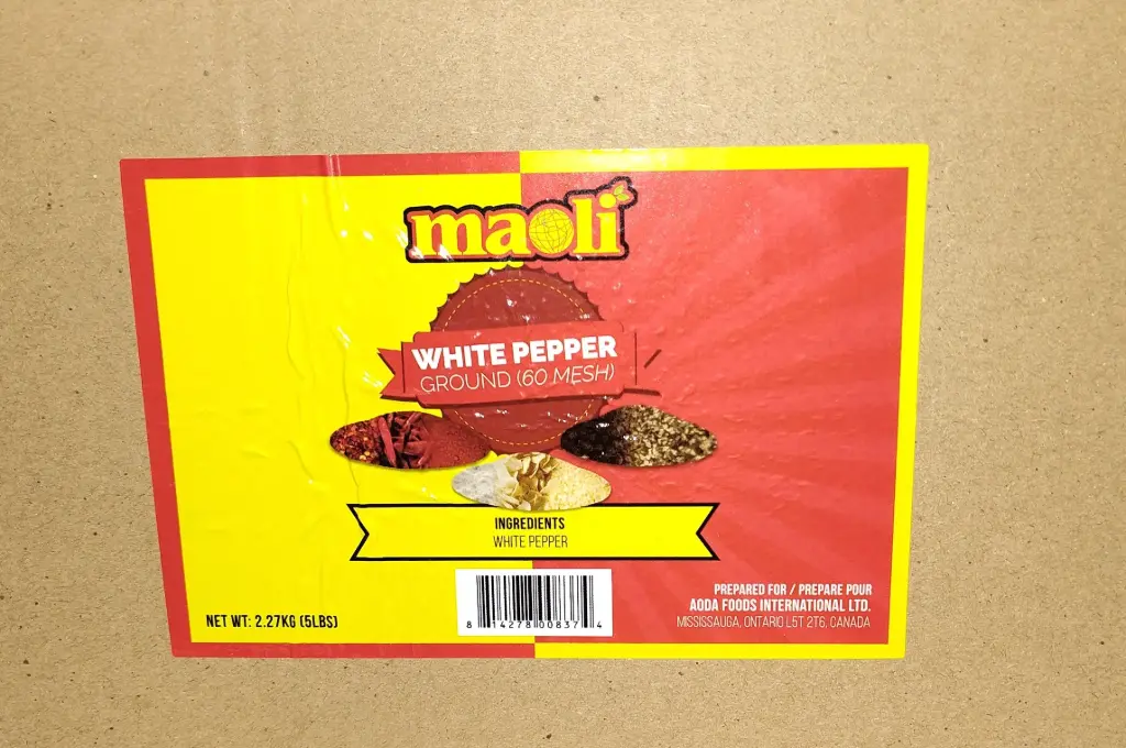 Maoli White Pepper Ground (6x 5lb)