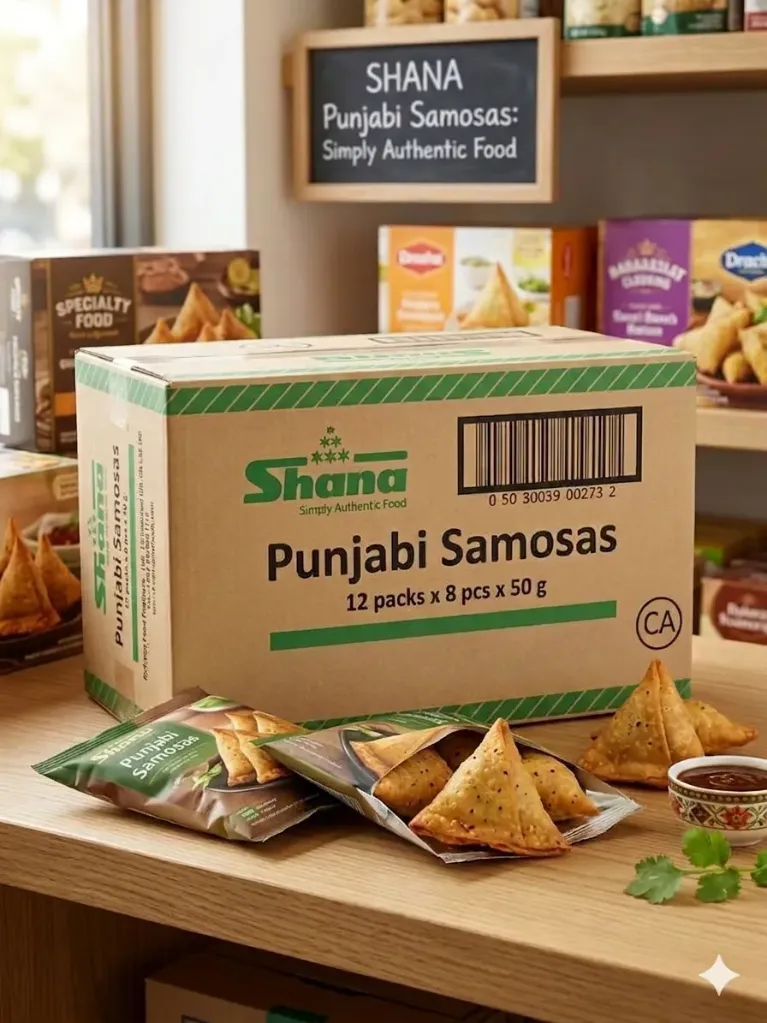 Shana - Punjabi Samosa - 12 x 8 x 50g - 96pcs