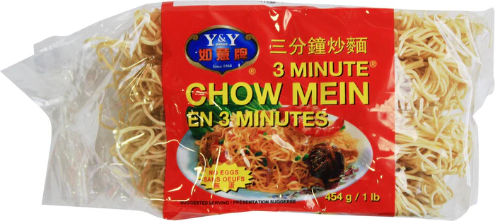 [GRYY001-12] Y&Y  - 3 minute Chow Mein Noodles No Eggs -12x454g - Case