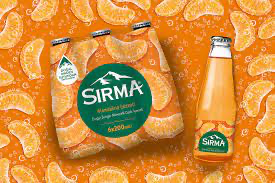 Sirma Mandalina Orange Glass Bottle- 6x200ml 