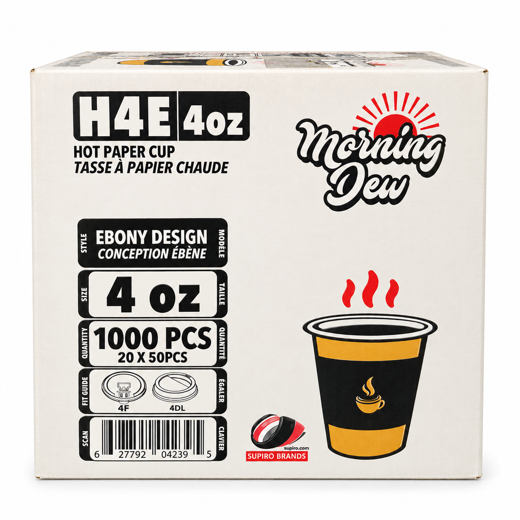 Morning Dew - 4oz Hot paper Cup - 1000 pcs - Case