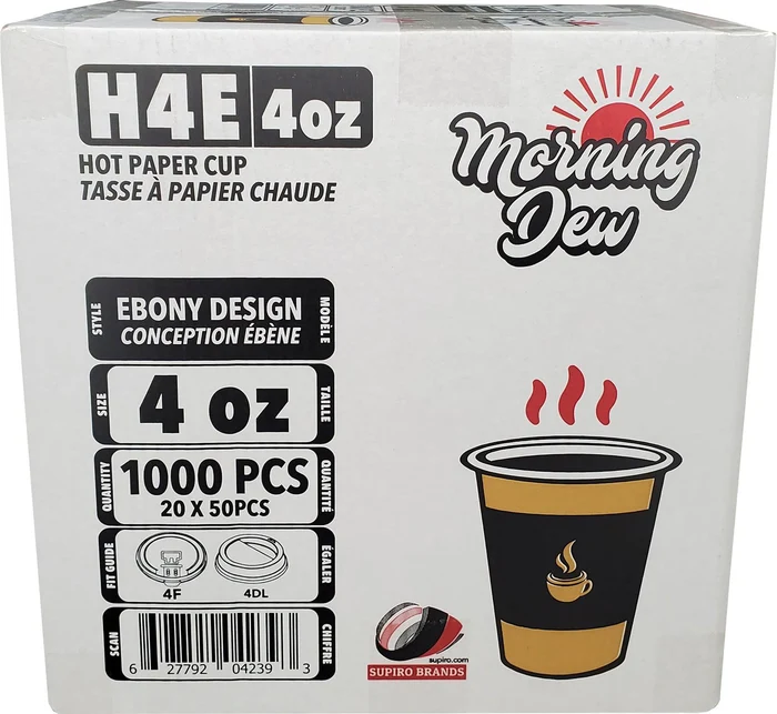 [CUP004] Morning Dew - 4oz Hot paper Cup - 1000 pcs - Case