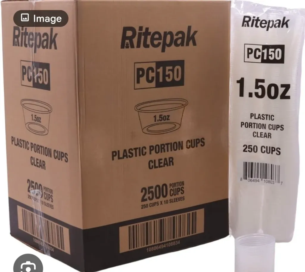 Ritepak 1.5oz Plastic Portion Cups Clear-Pc150 (2500Pc)