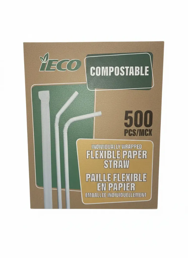 IECO Wrapped Flexible Straws 1x500pc