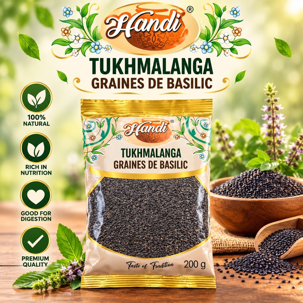 HANDI Tukhmalanga (BASIL) SEED 24X200G- Case
