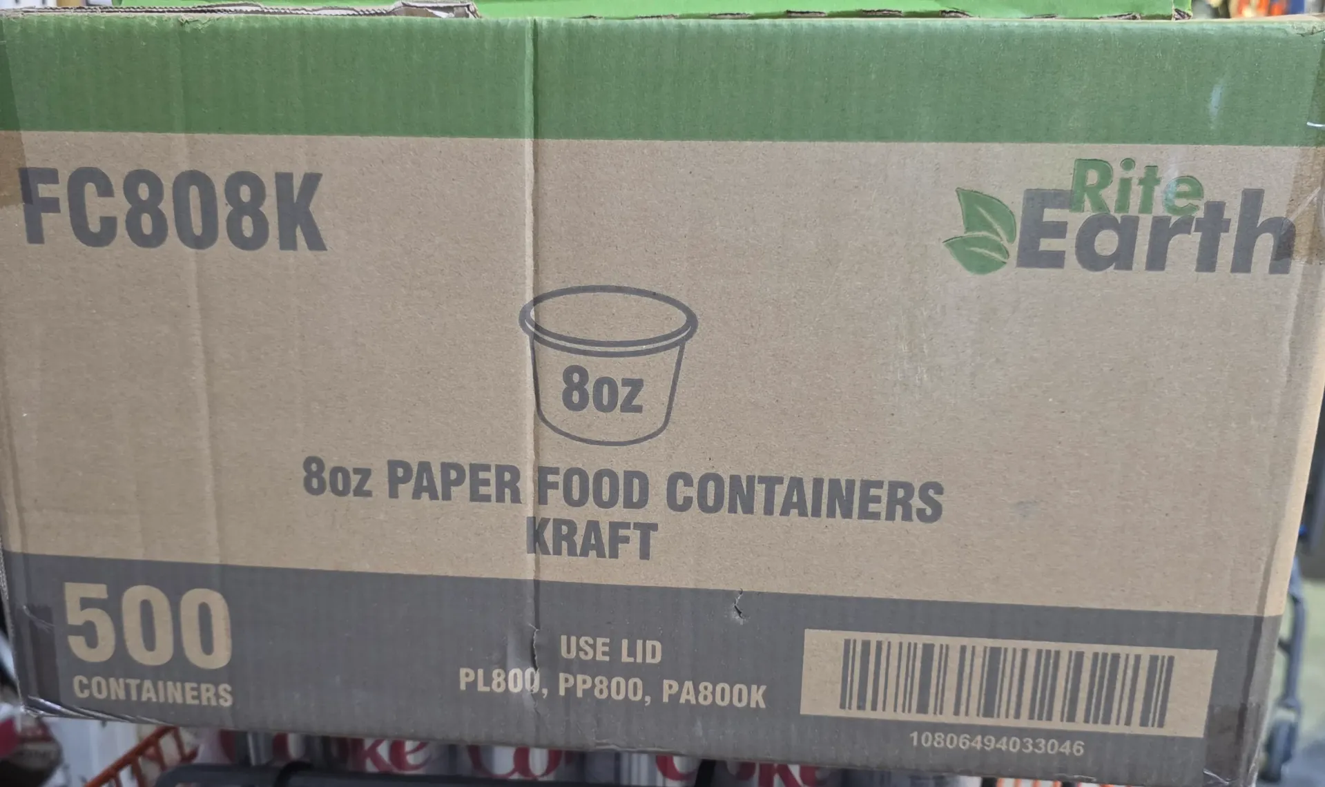 Rite Earth 8oz Paper Food Containers Kraft
500