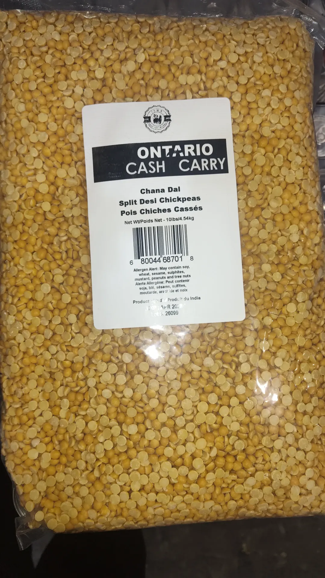ONCC Chana Daal 1x10LB