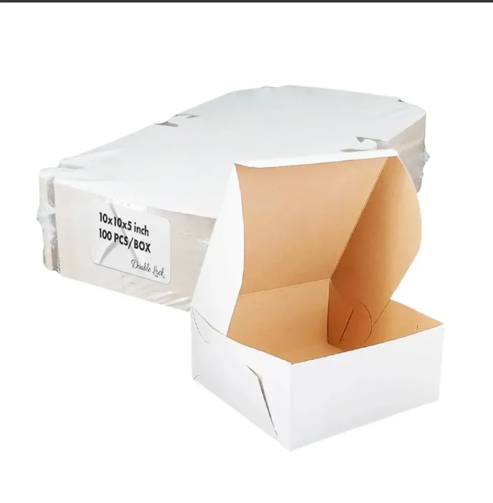 White Cake Boxes 10x10x5 -250ct