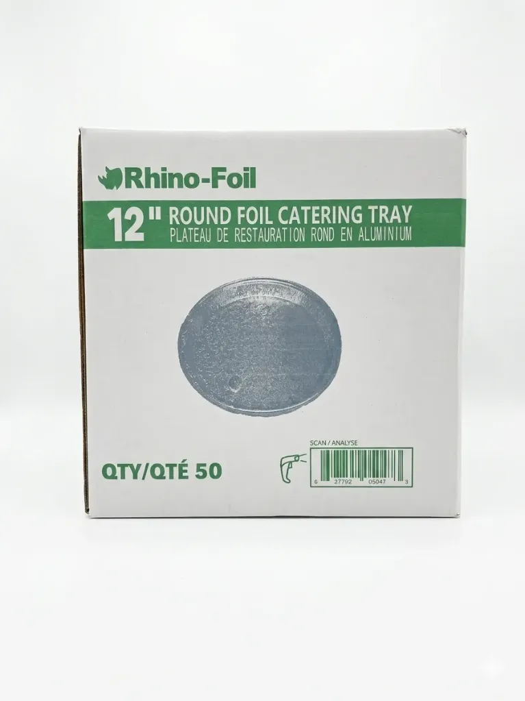 Rhino 12" Clear Plastic Lid Round Tray