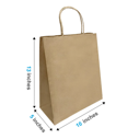 Arrow Kraft Bags with Handle 10x5x13 - 250 ct