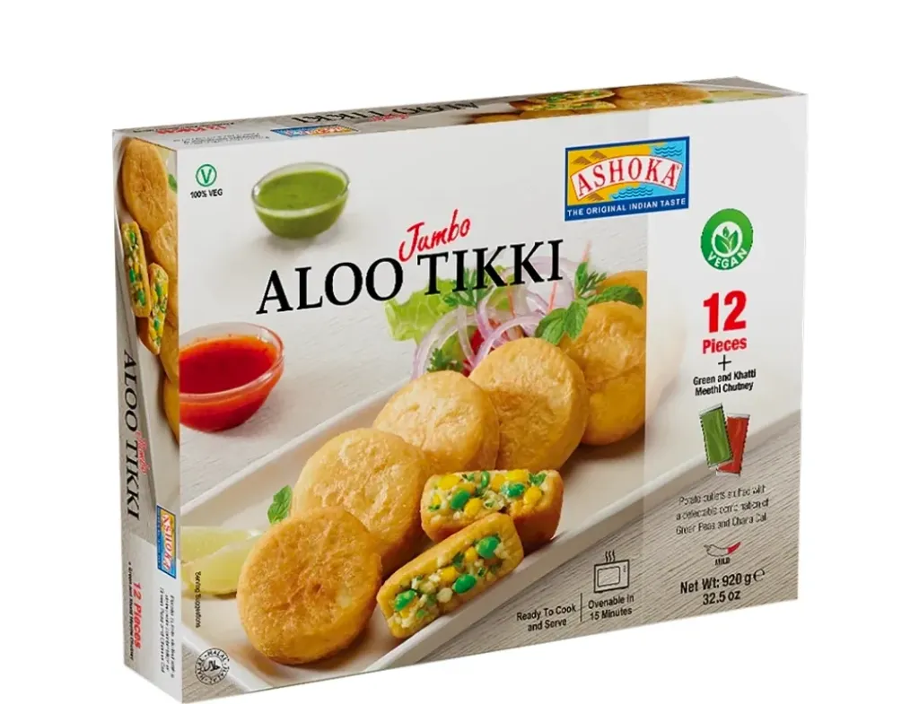 ASHOKA FRZ TIKKI ALOO (JUMBO), 920g (12 Pc)