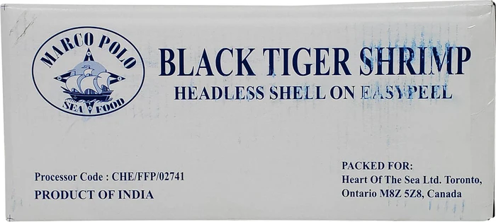 Marco Polo - 8-12 EZ Peel Black Tiger Shrimp