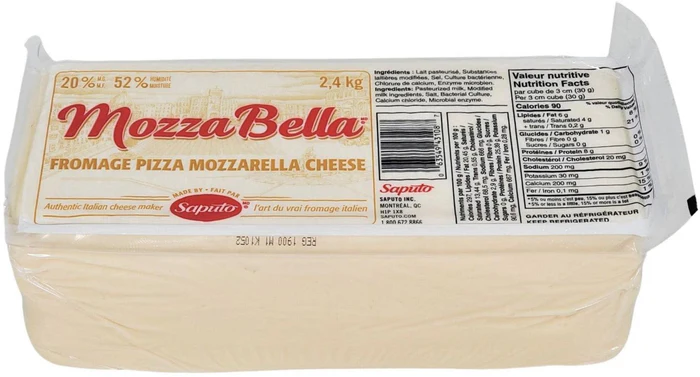 Saputo MozzaBella-Cheese-20% M.G-10x2.4kg