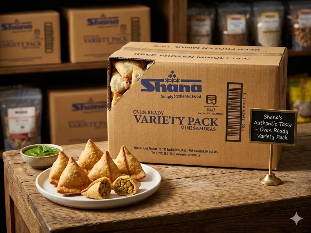Shana - Variety Pack Samosa ( Mini Samosa ) - 6 x 30 x 20g- 180 pcs