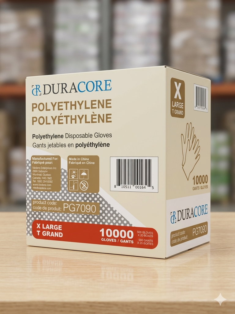 Polyethylene Disposable Gloves Large (Poly) - 20 x 500 Case