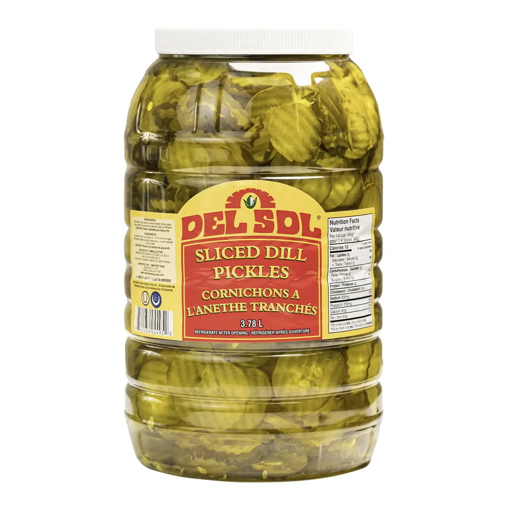 Del Sol-  Sliced Dill Pickles- 3.78 L