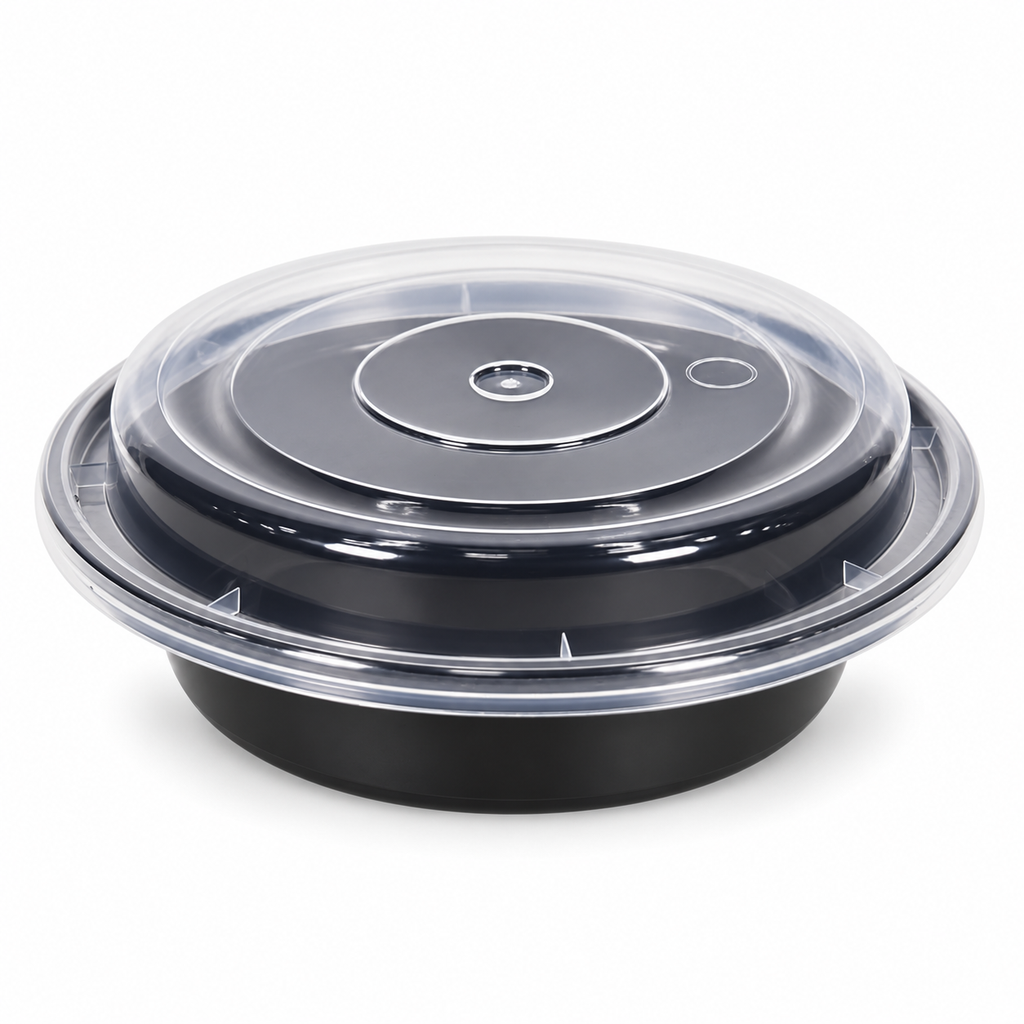 Maple Leaf - 9" Plastic Container Set - Black - 150ct - Case