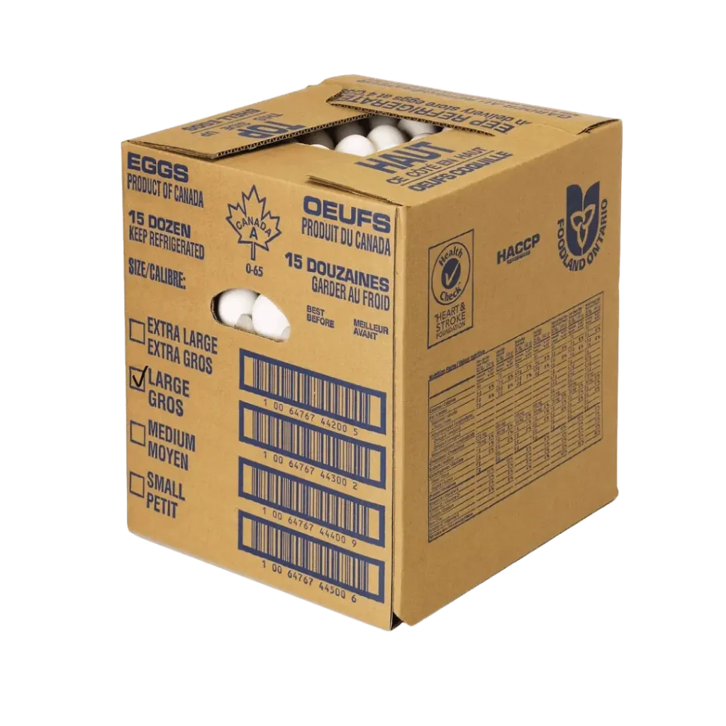 Haccp Eggs-Large- 15 Dozen/Box