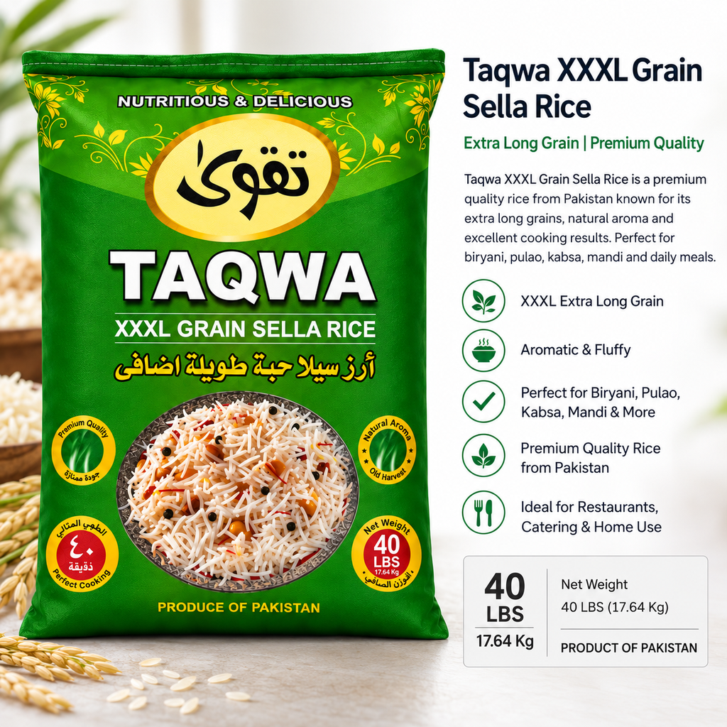 [RICE001] Taqwa - Sella BASMATI Rice - 40 lbs