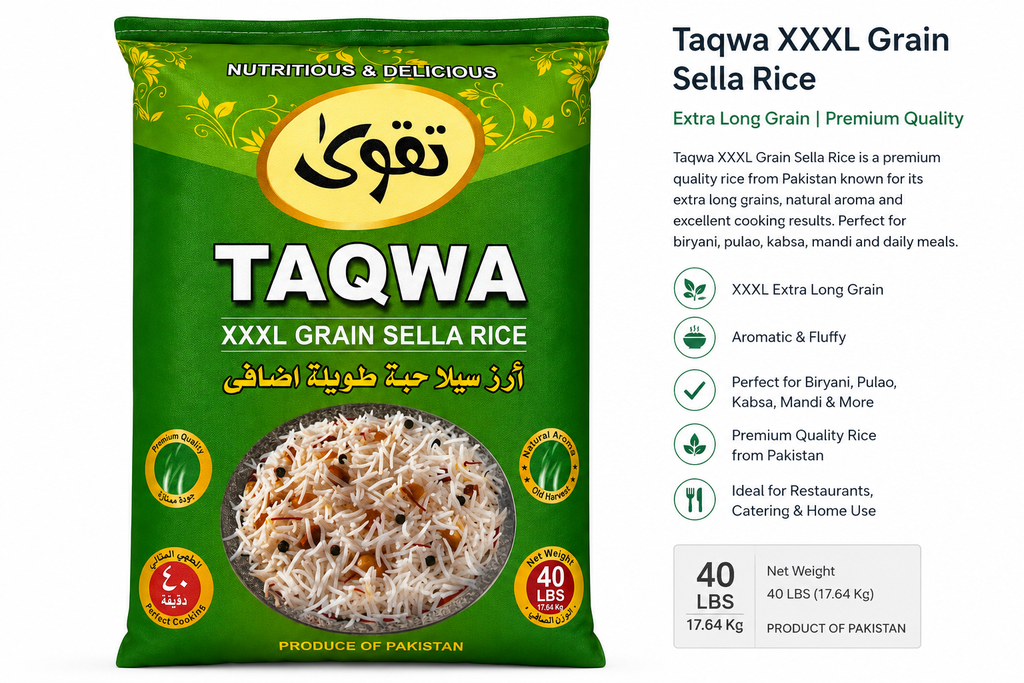 [RICE001] Taqwa XXXL Grain Sella Rice - 40 lbs