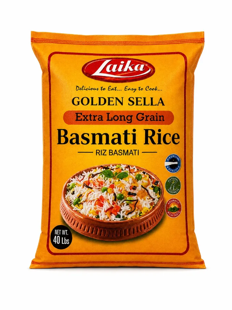 Zaika - Golden Sella Extra Long Basmati Rice - 40 lbs