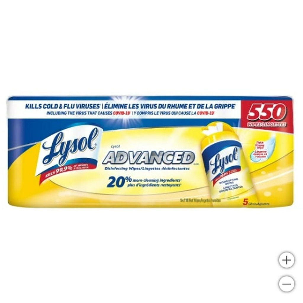 [CHEL001] Lysol Advanced Disinfecting Wipes, 550 Wipes