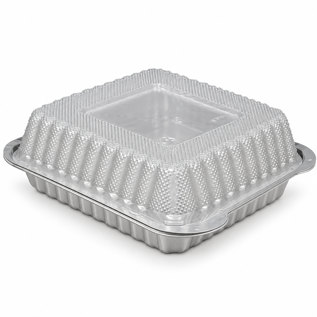 PH801 - MFPP Hinged Container - White - 8x8 - 150Ct - Case