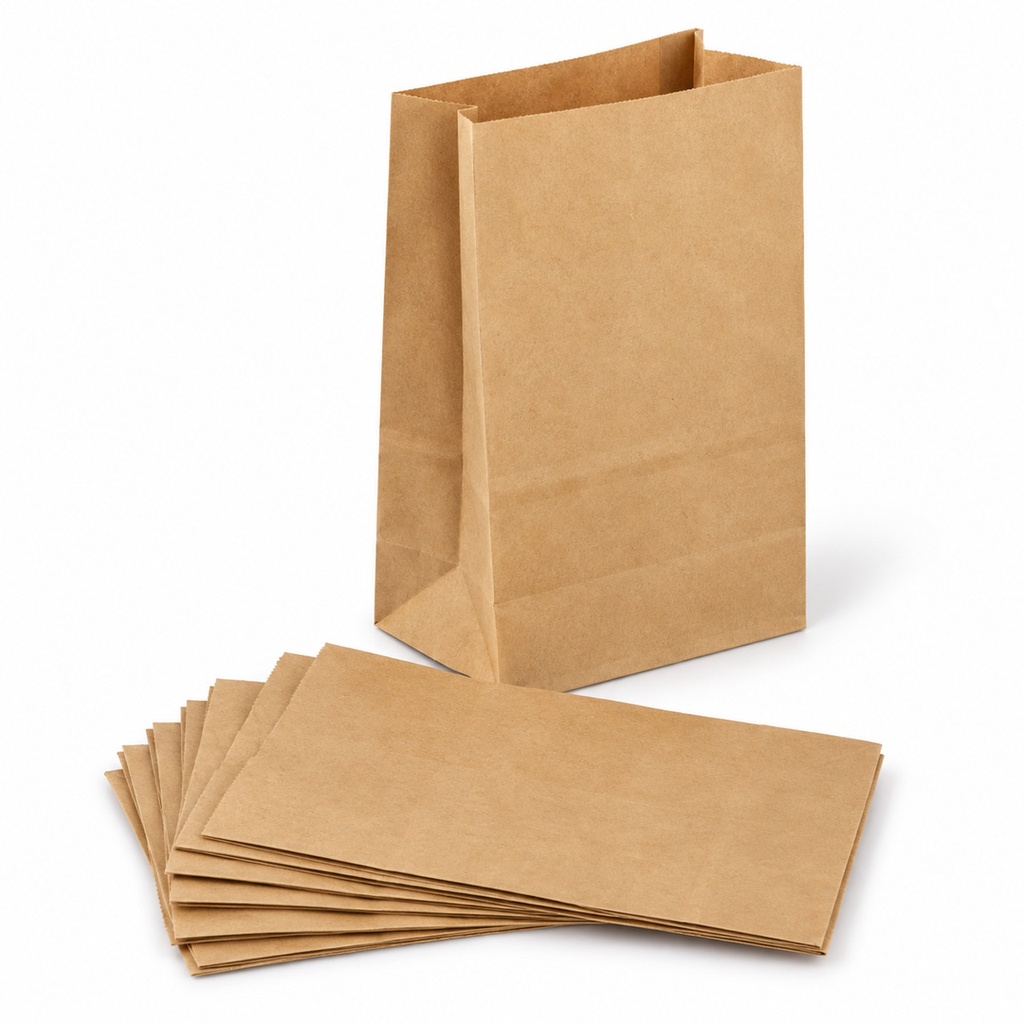 [BAGP008] Paper Bags - Brown - Kraft - #8 - lb - 500 - Pack