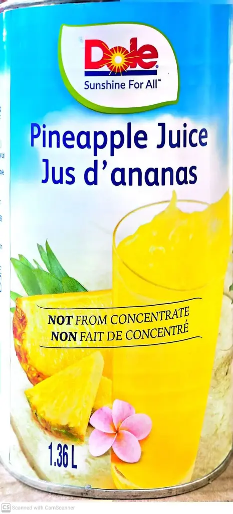Dole Pineapple Juice-6x1.36L- Case