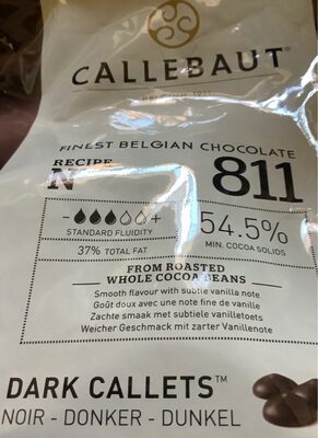 Callebaut  - 811 - 54.5%% Finest Belgian Chocolate - Dark 2.5Kg - Each