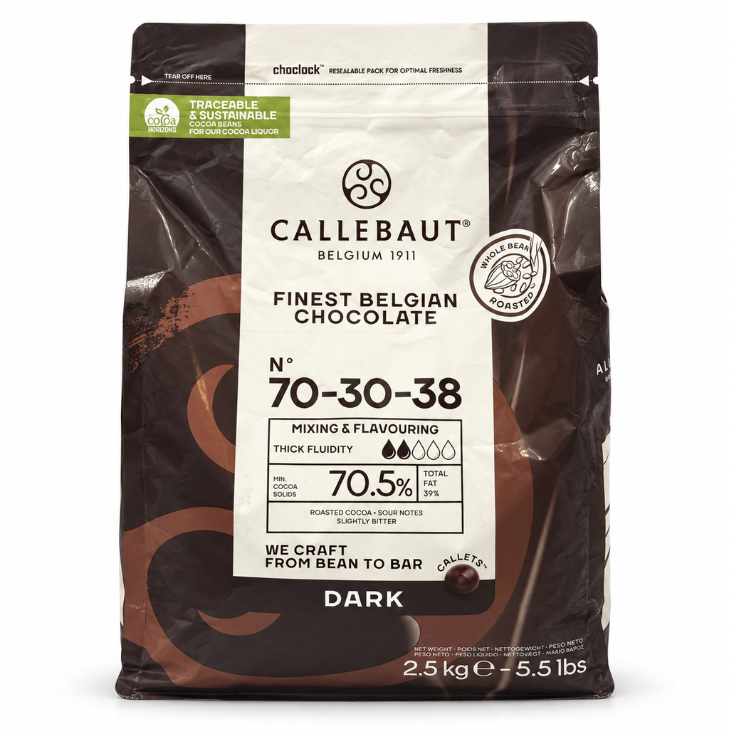 [CHCO703] Callebaut  - 70-30-38 - 70.5%% Finest Belgian Chocolate - Dark 2.5Kg - Each