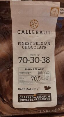 Callebaut  - 70-30-38 - 70.5%% Finest Belgian Chocolate - Dark 2.5Kg - Each