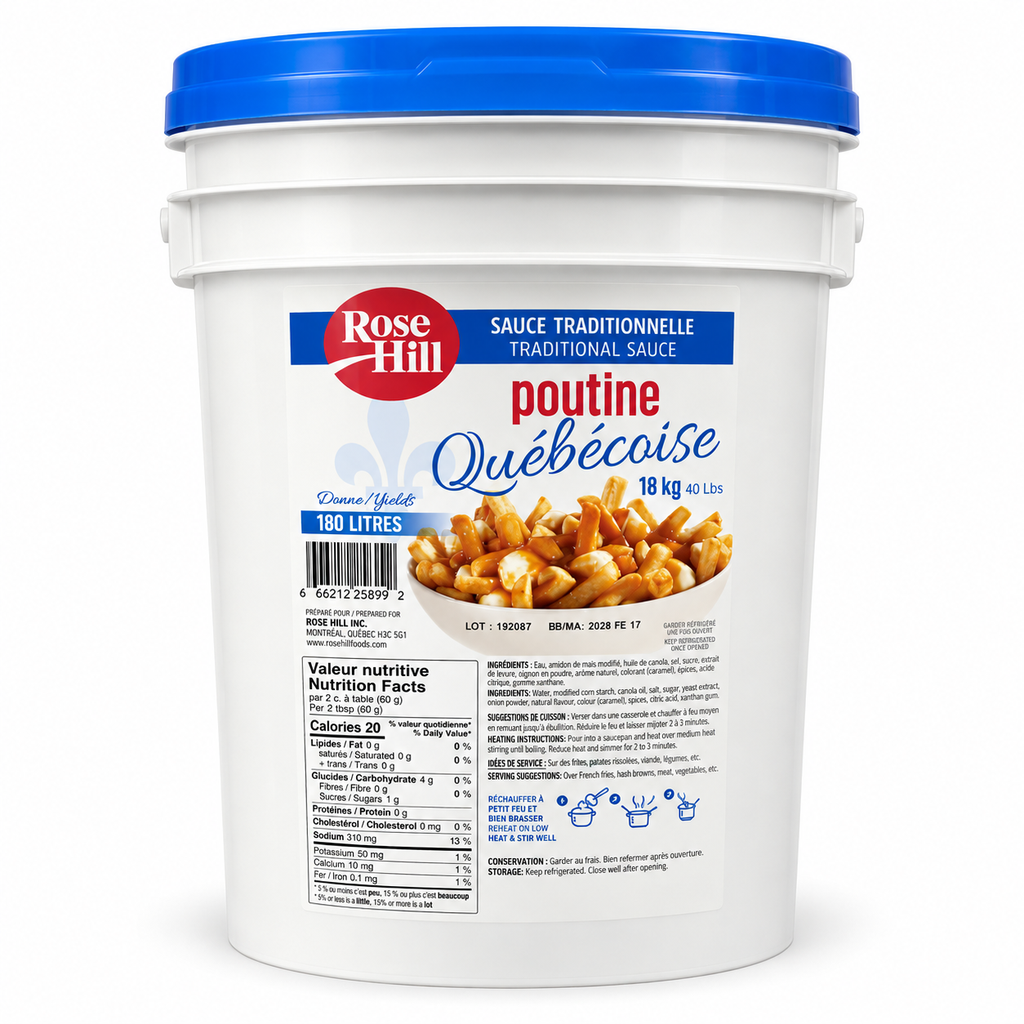 Rose Hill- Poutine - Traditional Sauce- Quebecoise - 18 Kg