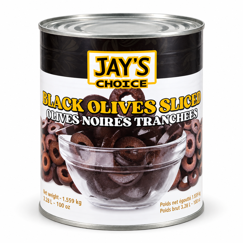 Jay's Black Olives Sliced- 1.599kg- Each