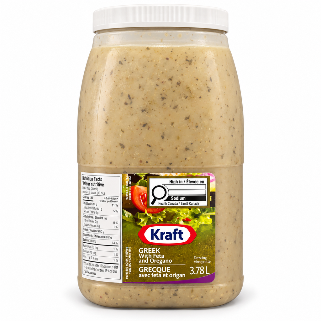 Kraft Greek With Feta and Oregano- 3.78 L- Each